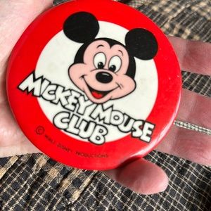 Large Disney Mickey Mouse Club VTG Button pinback